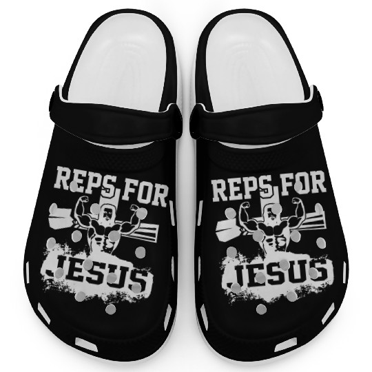 Funny Jesus Christ Gym Fitness Church Bizeps Gift Clogs