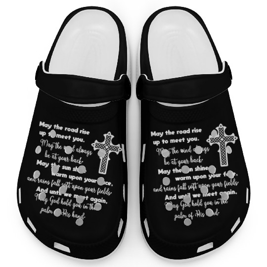 Irish Blessing with Celtic Knot Cross Clogs