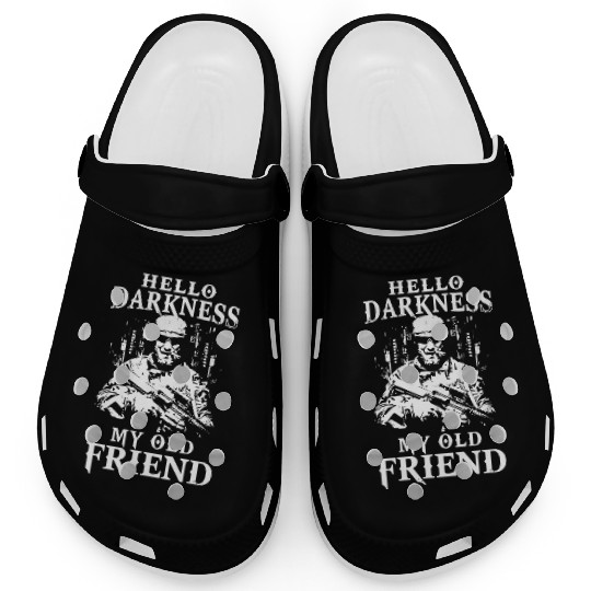 hello darkness my old friend smole patriotic veter Clogs