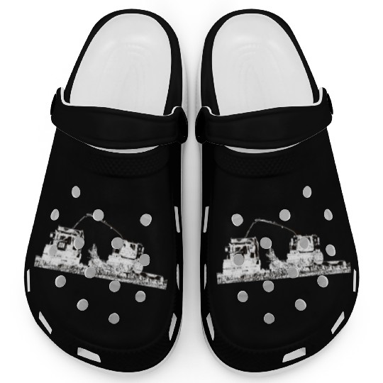 Corn chopper chopping corn maize farmer Clogs