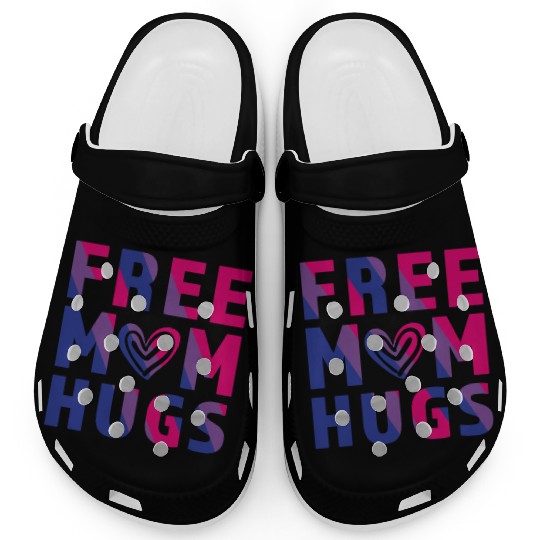 Free Mom Hugs Bisexual Clogs