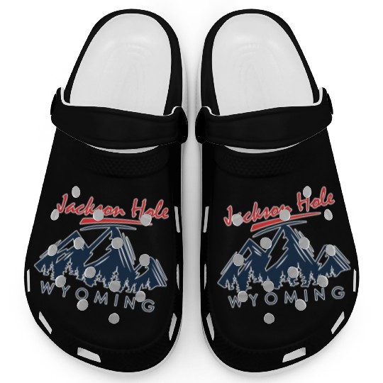 Jackson Hole Wyoming Clogs Vintage City Retro Tshi
