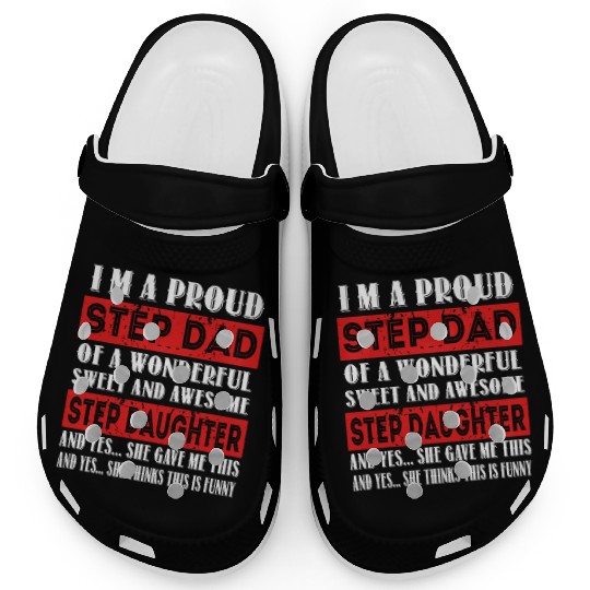 Funny Step Dad Clogs Fathers Day Gift Step Daughte