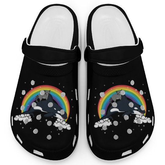 Raccoon Trash Panda Funny Orca Killer Whale Gift Clogs