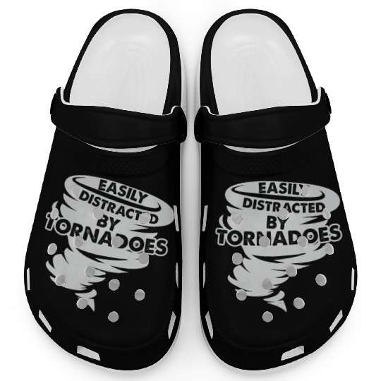 Distracted by Tornadoes Tornado Weather Chaser Clogs