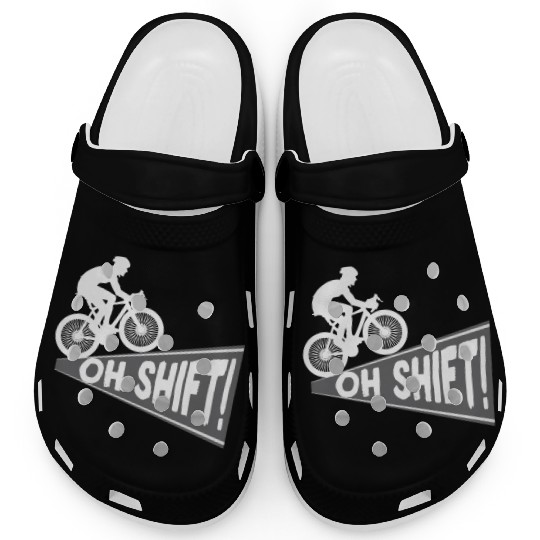 Oh Shift Mountain Bike MTB Rider Biker Clogs
