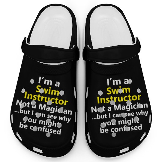 Funny Swim Instructor Teacher Coach Job Career Clogs