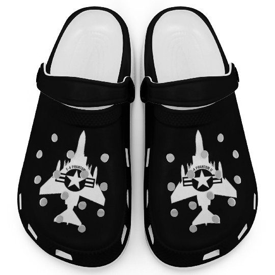 F-4 Phantom II Military Fighter Jet Airplane Clogs