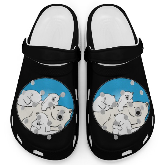 The polar bear family Clogs