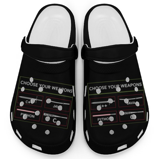 Funny Computer Programmer Programming Languages Clogs