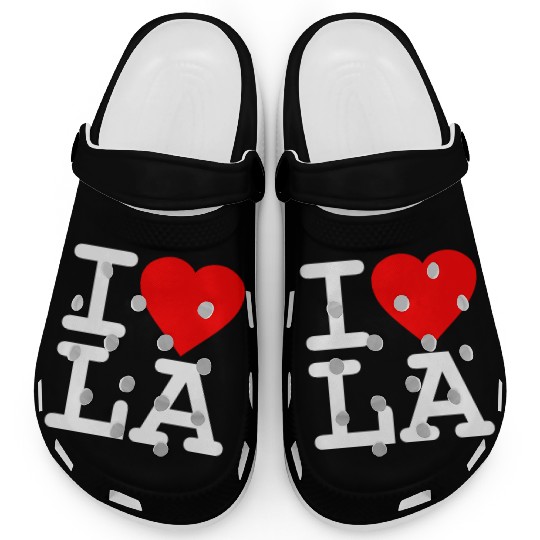 I Love LA Los Angeles Clogs