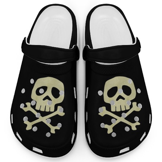 Misfits Style Captain Harlock Skull Crossbones Clogs
