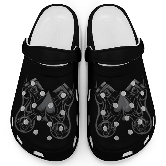 Poker and Hotrod - Cool Poker Art Hot Rod Clogs