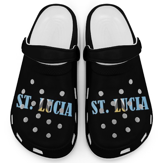 St Lucia flag Clogs