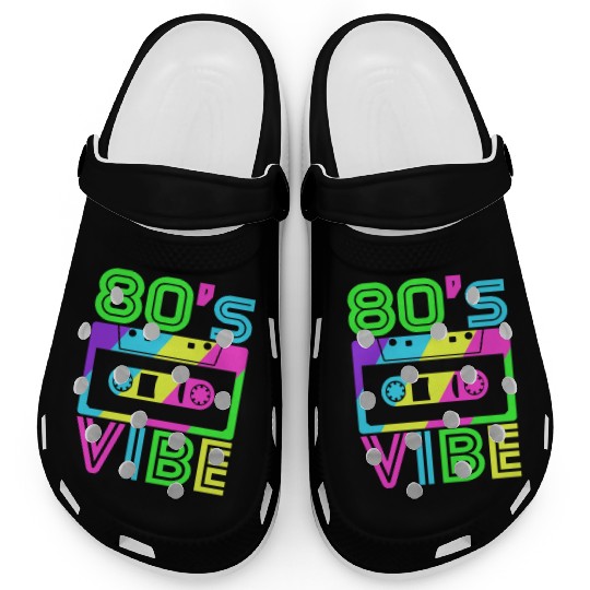Retro Aesthetic Party Wear - 80s Vibe Clogs