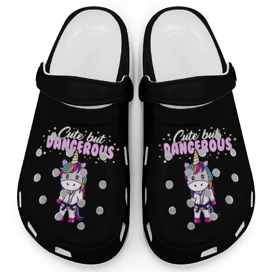 Cute But Dangerous Unicorn Jiu Jitsu MMA Clogs