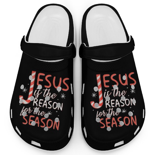 Jesus Is The Reason For The Season Candy Cane Chr Clogs