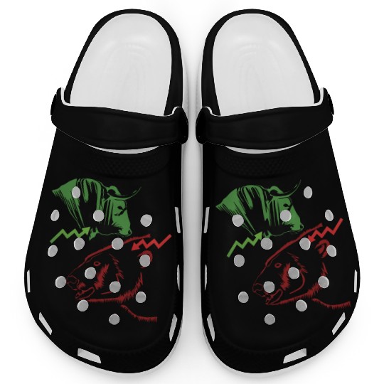 Stock Market Bulls And Bears Clogs