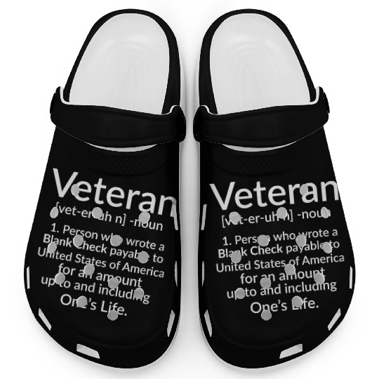 Veteran- Noun -Who Wrote Blank Check Payable To US Clogs