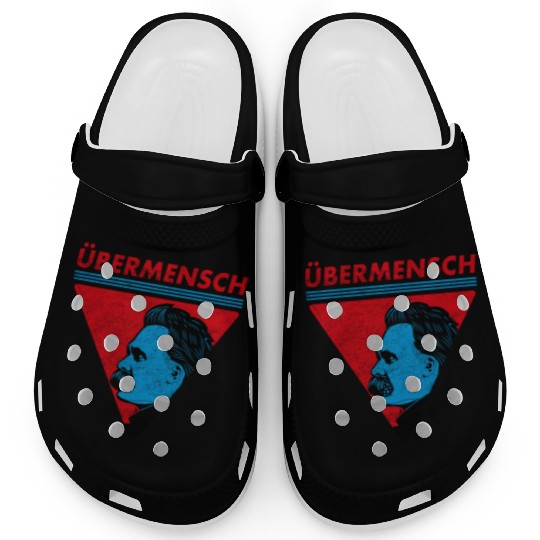 Vintage Übermensch Nietzsche Philosophy Nihilism Clogs