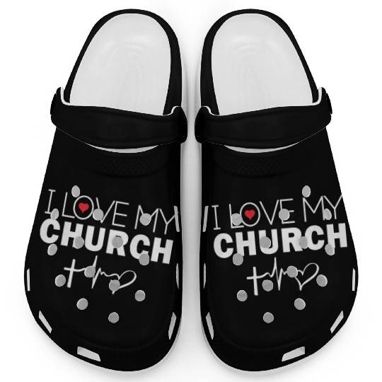 I Love My Church Clogs