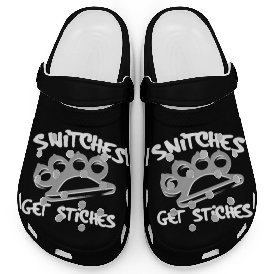 Cool Thug Life Clogs For Gangster "Snitches Get