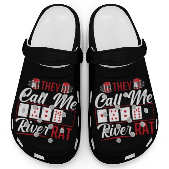 River Rat Funny Poker Player Texas Holdem Lucker Clogs