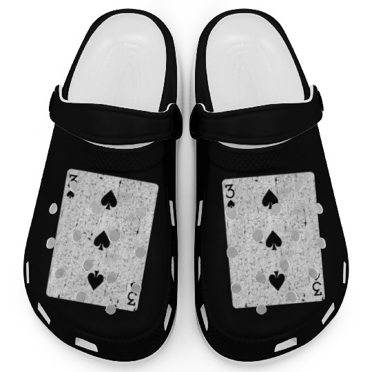three of spades playing card Clogs