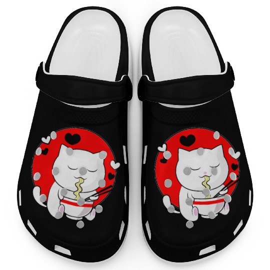 Kawaii Ramen Anime Cat Japanese Manga Clogs