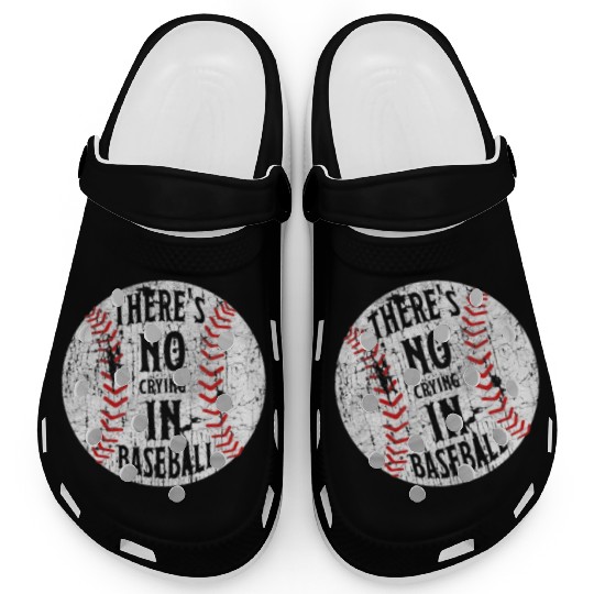 There's No Crying In Baseball I Love Sport Softba Clogs