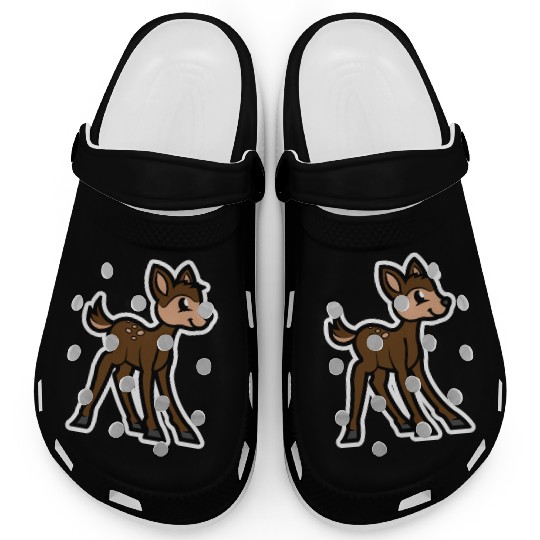 Brown Deer Cartoon Animals Cartoon Island Clogs