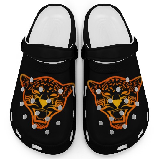 T Tattoo Jaguar Face Gift Idea Clogs