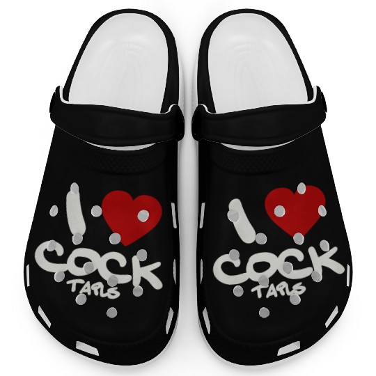 I LOVE COCK TAILS Clogs