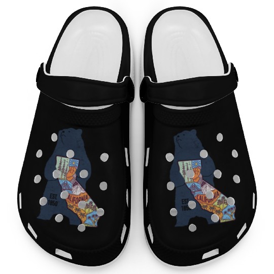 Vintage California Bear EST 1850 Clogs