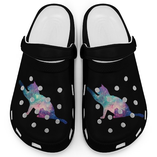 galaxy cat for cats lovers Clogs