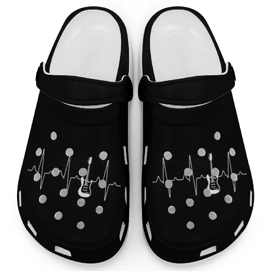 Bass Guitar Heartbeat Clogs