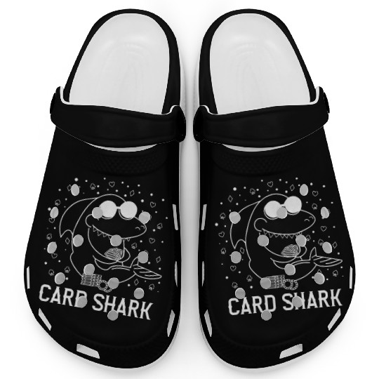 Funny Card Shark Poker Player Gift Clogs