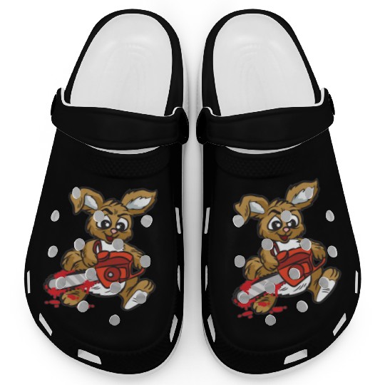 BAD BUNNY WITH CHAINSAW Clogs