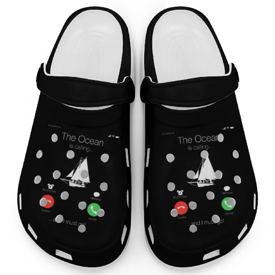 Sailing boat sailor boat owner gift Ocean calling Clogs