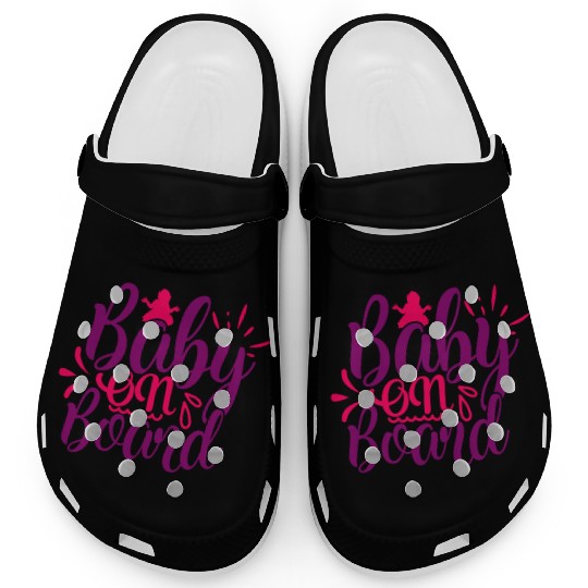 Clogs of maternity baby on board gift humor fun