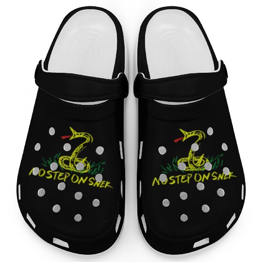 Patriotic No Step on Snek Hand Drawn Gadsden Clogs