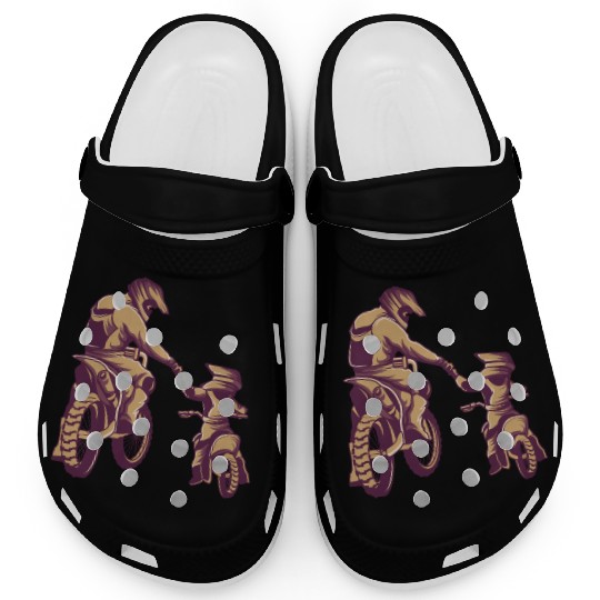 Title: Motocross Dirt Bike Fathers Day Clogs