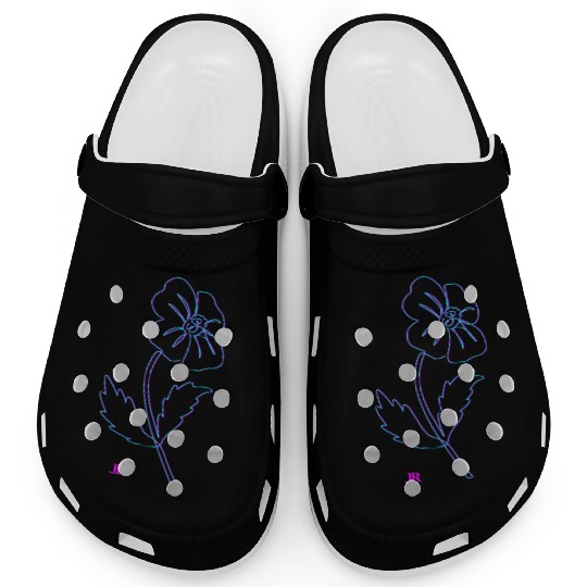 Vaporwave Aesthetic Flower Women Men Kids Clogs