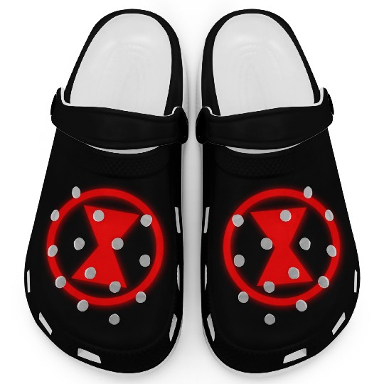 Neon Black Widow Clogs