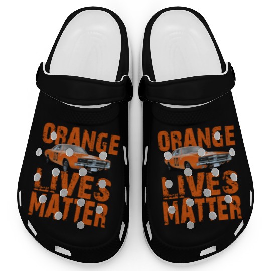 General Lee Dukes Of Hazzard Retro Orange Lives Clogs