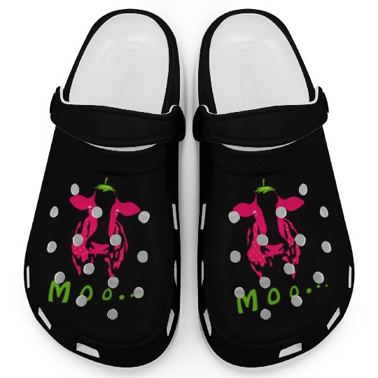 Strawberry cow, Strawberry cow pink, pink cow Clogs
