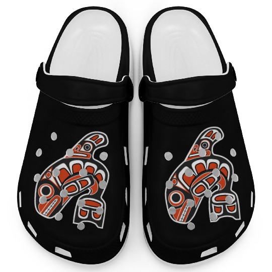 Orca Whale Indian Totem Tribal Haida Style Art Clogs