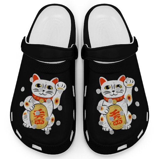 Japan Lucky Cat Japanese Maneki Neko Good Luck Cha Clogs