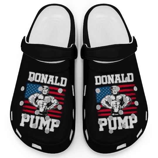 Donald Pump Trump Workout Patriotic Fitness Gym Fu Clogs