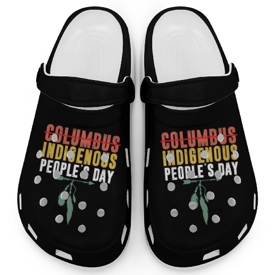 Vintage Indigenous People's Day Not Columbus Day Clogs